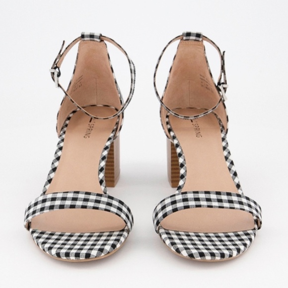 New Women's Plaid Gingham Pattern Open Toe Sandals - Picture 2 of 15